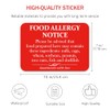 4 Pack Food Allergy Notice Sign Allergen Caution Warning Sticker