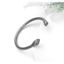 Beach Gypsy's Silver Snake bracelet, Stainless steal snake cuff bracelet