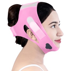 OORSE Silicone V Line Face Lifting Mask with Adjustable Double Chin Strap for Women