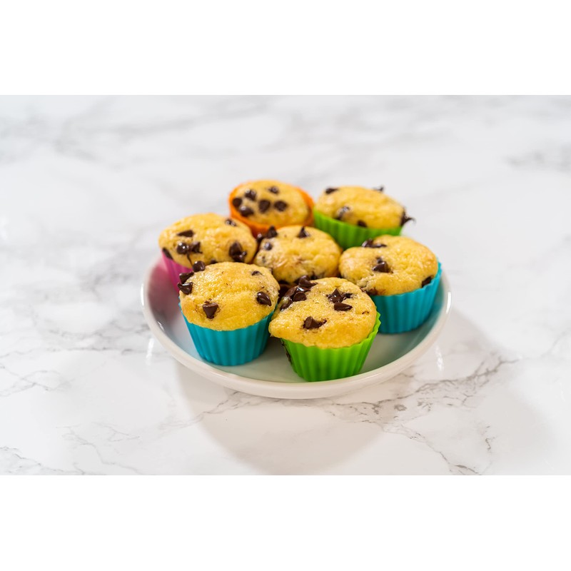 Bakerpan Silicone Mini Cupcake Holders, Mini Cupcake Liners, Pastry &