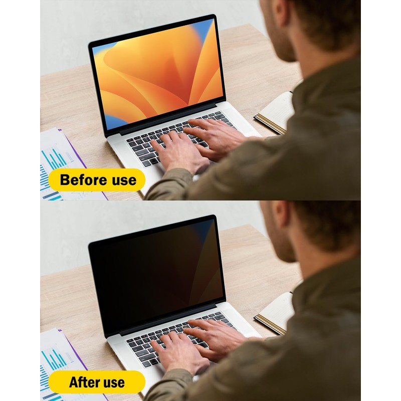 F FORITO 17.3 Inch 16:9 360° Laptop Privacy Screen Protector,