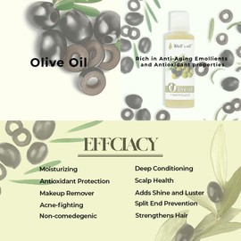 Well’s Oil Olive Oil | 4 fl oz (118 ml) | 100% Pure & Refined | Multi-Use Oil for Hair, Skin & Nails | Ideal for Beauty & Massage