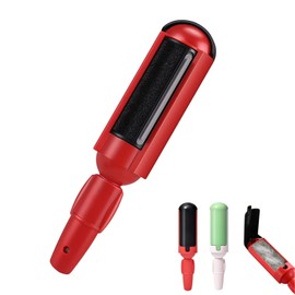 Pet Hair Remover Roller, Hair Removal Brush for Dogs Cats, Easy to Clean Pet Fur from Carpet, Furniture, Clothes,Rugs, Stairs, Bedding and Sofa Lint Remover Brush Pro Tool (Red)