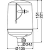 HELLA 2RL 008 060-101 Halogen-Rotating Beacon - KL 7000 -