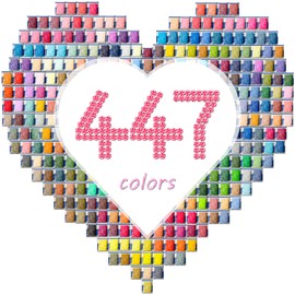 CAIOVSE 5D Diamond Painting Beads,223500 Pieces 447 Colors Round Drills Diamond Painting Accessories Rhinestones for Diamond Painting Kit (500pcs per Bag)