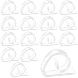 WELANE Clear Tablecloth Clips, 16 PCS Plastic Table Cover Clips for Indoor, Outdoor, Home, Camping, Picnic (3.5 x 4.7cm/1.37 x 1.85in)