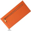 Mura Women's Long Wallet, Genuine Leather, Thin, RFID Skimming Prevention,