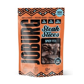 JOBURG SPICY PERI FLAVOR Steak Slices Biltong Meat Snack Kosher Halal (2OZ, SPICY PERI)
