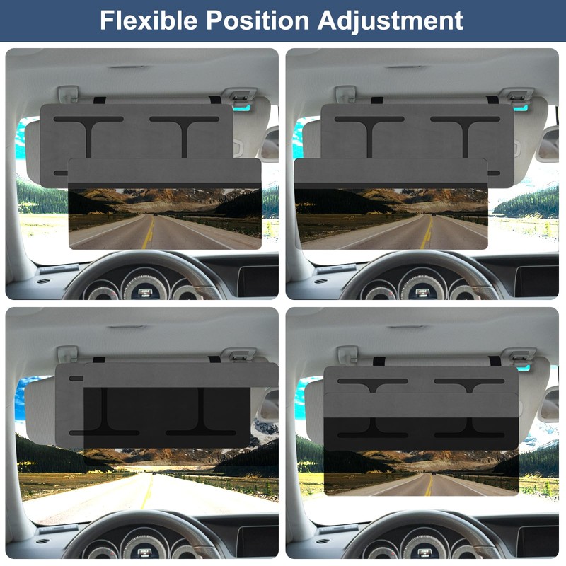 JGGDDU Sun Visor Extension, Car Visor Anti Blender, Sun Visor