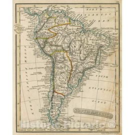 Historic Map : South America, 1830 Atlas - Vintage Wall Art - 20in x 24in