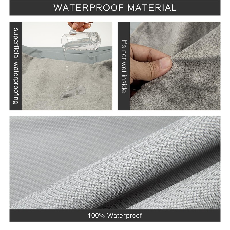 Waterproof Dog Bed Cover with Zipper, Washable Pet Hair Easy