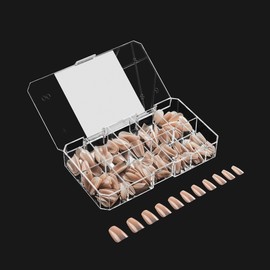 Apres Neutrals Gel-X Alex Box Of Nail Tips, 11 Sizes 00-9, Soft Gel Nail Tip Box, Nail Extensions (150pcs) (Natural Coffin Short, 150pcs)