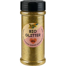 folia 578165 - Organic Glitter, 100 g, Organic Glitter in Gold, for Decorating and Decorating