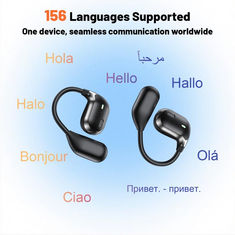 ANVOSED Translation Earbuds Real Time – 156 Languages Translator Earbuds,