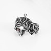 HZMAN Anillo Medusa para hombres y mujeres, de acero inoxidable,