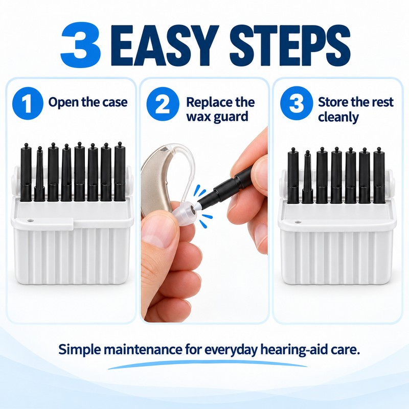 Hearing Aid Wax Guard for Routine Maintenance – 1.4mm Replacement