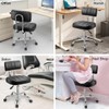 JOSTZHXIN Office Desk Chair with Wheels, Rolling Stool with Backrest