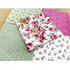 Fat Quarter Bundle - Pretty Pink & Green Rose Bud