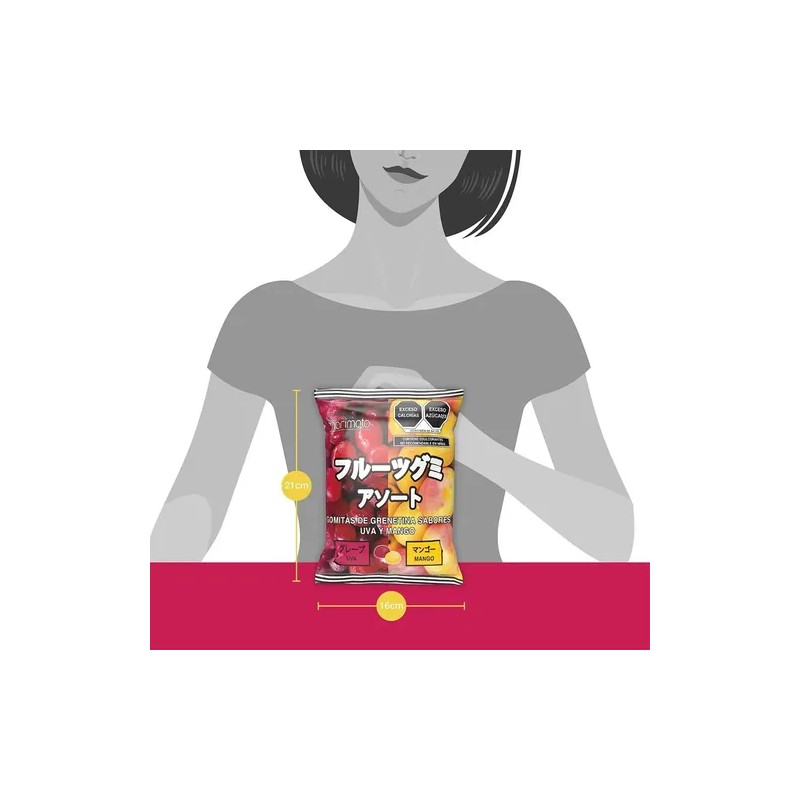 Gomitas, Dulce Típico Japonés Sabor Uva Y Mango 120g