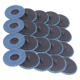 Canadian Tool and Supply (20-Pack) 2-Inch #120 Grit Zirconia Alumina Flap Discs for Roloc Quick Change Holders (20xFD-2R-Z#120)