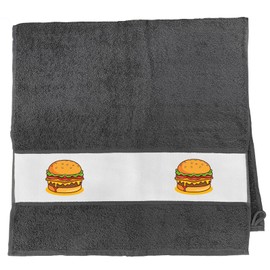 Huuraa Hand Towel Burger Comic Gift 50 x 100 cm Graphite Cotton Burger Present