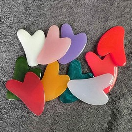 Pink Gua Tools Gua Sha Facial Jade Tool, Natural Rose Quartz Gua Sha Scraping Anti-Ageing Massage Stone to Reduce Swelling, Massage Stones Manual Massage Tools