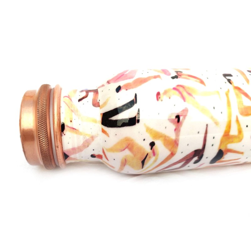 PRURA, Ayurvedic Copper Water Bottle, Leakproof Pure Natural Copper