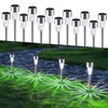 Joomer 12 Pack Solar Lights Outdoor Waterproof, Solar Pathway Lights
