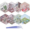 Mayoii 8 Sets DIY 3D House Stickers,Fun DIY Stickers Scene