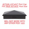 True 4" x 4" Heavy Duty Aluminium Pyramid Post Cap