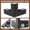 Rasugarlary Work Bench Brackets, 2 x 4 Steel Corner Brackets