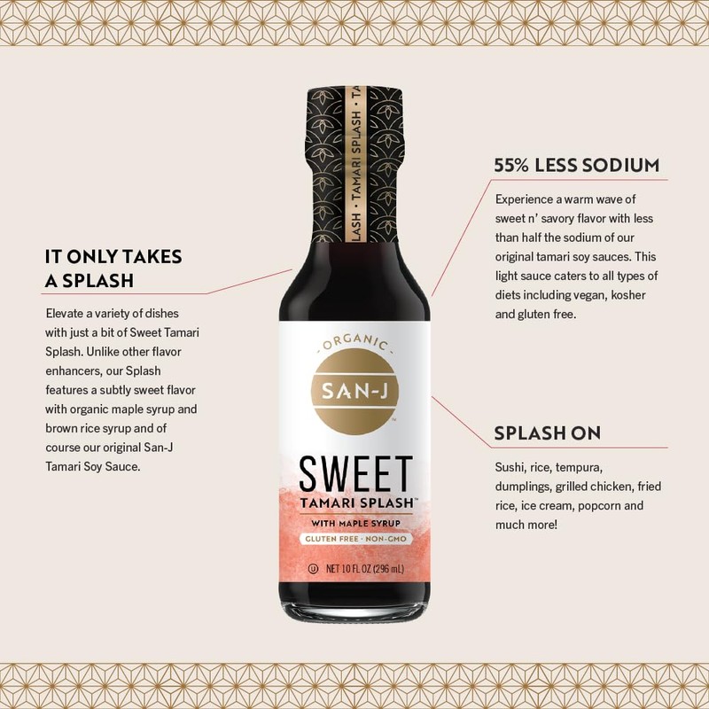 San-J - Richly Flavored Organic Sweet Tamari Splash - Specially