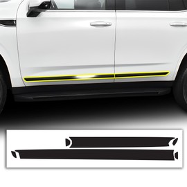 BOGAR TECH DESIGNS for GMC Yukon 2021-2025 Lower Side Chrome Delete Overlay, Gloss Black