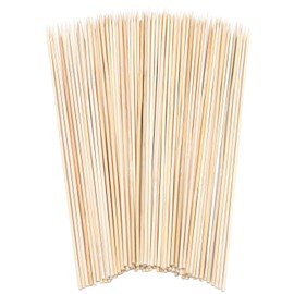 Aneco 30 cm/12 inches Bamboo Skewers Natural Wooden Skewers Sticks for BBQ, Cocktail, Shish Kabobs, Party Essentials, 100 Pieces