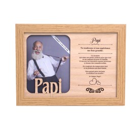 power gift PAPI Wooden Picture Frame with 3D Cut-Out – Your Favourite Photo with Love Words – Elegant Frame, Original and High-Quality Gift (07.)