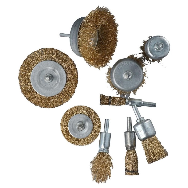 Fudeshe 9Pcs Wire Brush Wheel Cup Brush Set,Wire Wheel Brush
