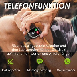 findtime Military Smartwatch Blood Pressure Measurement Smartwatches Men with Phone Function 1.83 Inch Sports Watches Fitness Watch Waterproof Wristwatches for Men Outdoor Military Pedometer Tactical