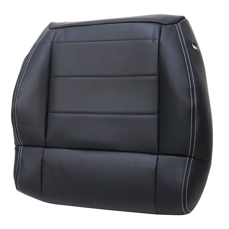 Priprilod Black Leather Driver Side Bottom Replacement Seat Cover Compatible