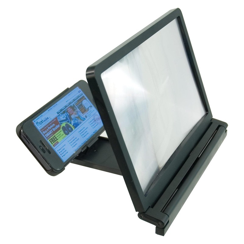 Reizen Portable Foldable Smartphone Screen Magnifier with Stand and Holder
