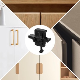 Adjustable Cabinet Door Installation Positioner, Saker Door Panel Installation Kit, Versatile Worktop Jigs Kitchen Door Handle Jig, Multi-Function Auxiliary Tools for Installation Punching Positioning