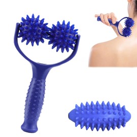 Fosoloni 3 Stück MassagebäLle Massage Roller, Massageroller Mit Griff, Igelball massageroller mit griff Massageroller RüCken, Igelball FußMassage, für Beine RüCken Arme Schultern Muskelschmerzen