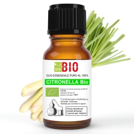 Citronella Öl Bio Ätherisches Öl 100% Reines 10 ml - Aromatherapie Kosmetik Therapeutische - Laborbio