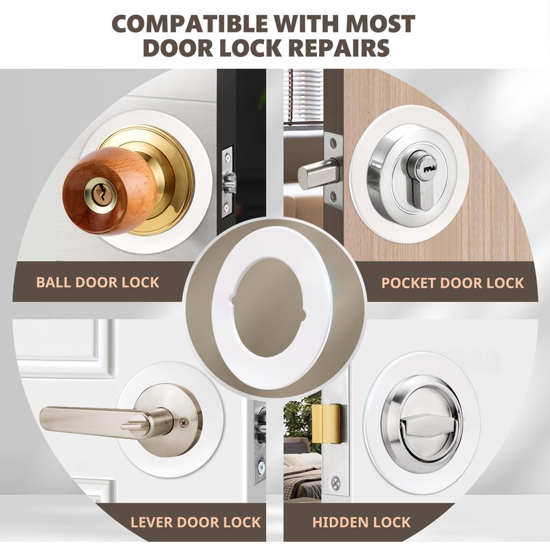 Vizava 2 Pcs Upgraded Door Knob Plates with Double-Sided Tape