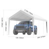 Happybuy Carport Replacement Canopy Cover 10x20 ft, Heavy-Duty Waterproof &