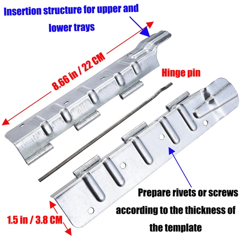 8" Pallet Collar Hinges - 12 PCS 3 Layers -