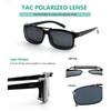 Eyekepper Grey/Brown/G15 Lens 3-pack Clip-on Polarized Large Sunglasses 58x38 MM
