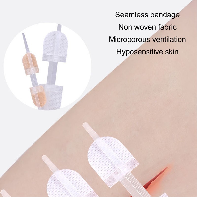 3 Strap Zipper Wound Closure Patches Breathable Seamless Elastic Zip