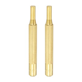 HARFINGTON 2pcs Brass Punch 7/32" Non-marring Drive Pin Punch No Slip Cylindrical Alignment Punches for Watch Repair Jewelry Craft