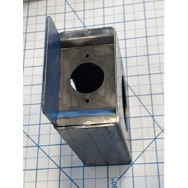 WELDANDFABSHOP Gate Lockbox Single Hole Weldable Steel 3 1/2" x 4 1/2" x 2" Unpainted