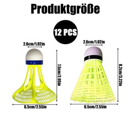 ElevaPulse 12 Farbige Federbälle, Hochwertige Badminton Bälle Für Training, Spiele Und Freizeit, Ideal Für Familien, Schulen Und Teams